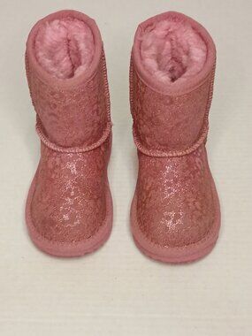 UGG Kids Pink Glitter Booties
